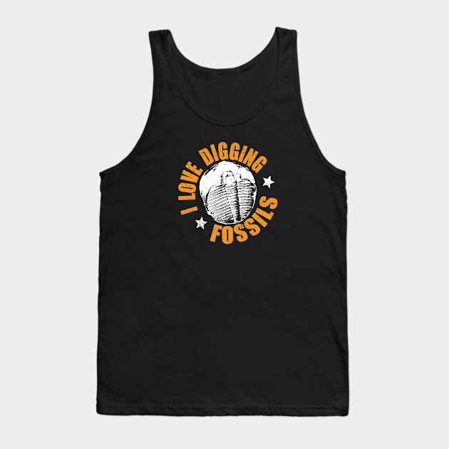 Fossil hunting tshirt - fun paleontology gift idea Tank Top by Diggertees4u